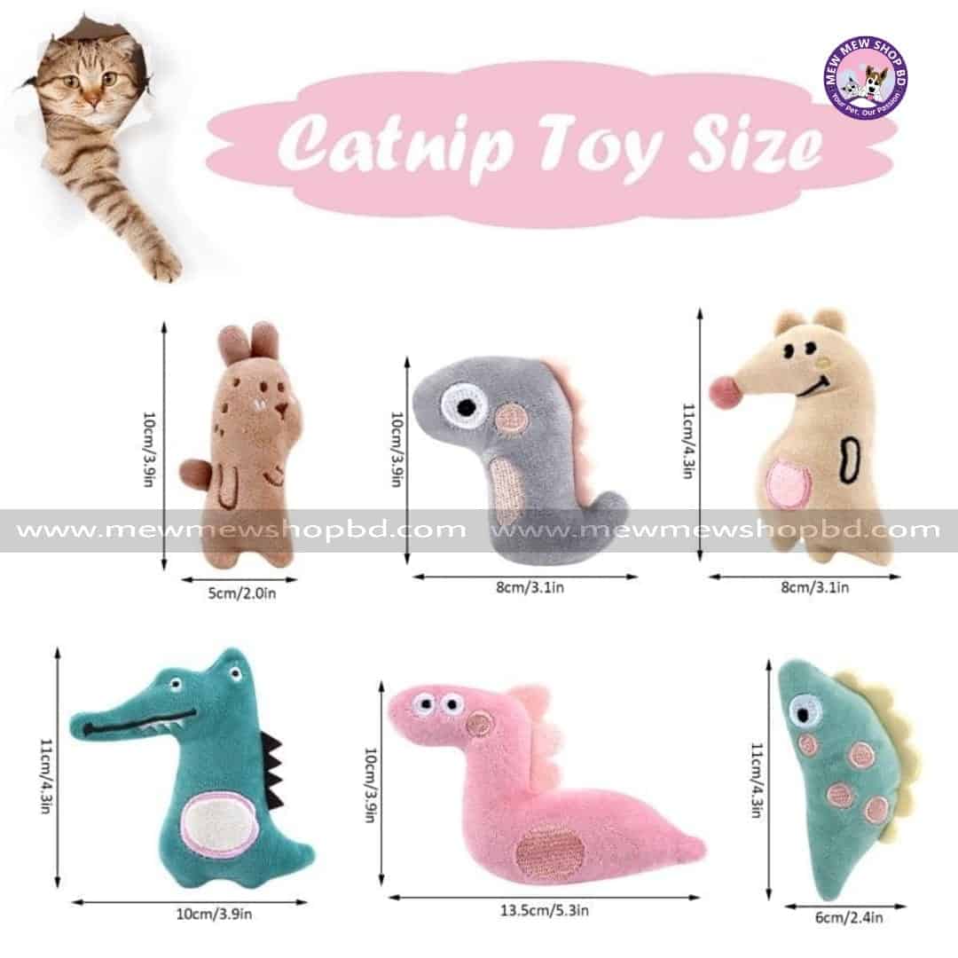 6pcs Multi Color Catnip Plush Toy set for Pet Cat