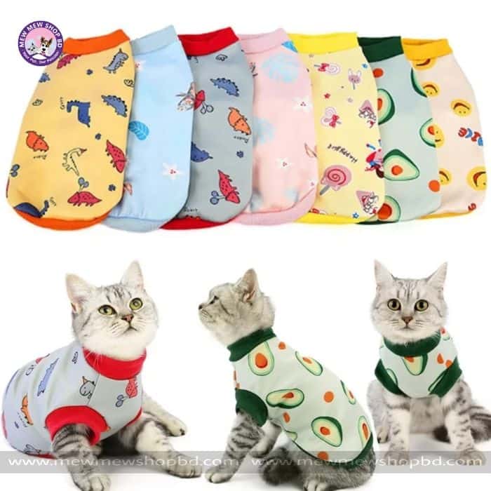 Colorful And Comfortable Sleeveless Dress /  Pet Cat Sweater ( No Exchange )