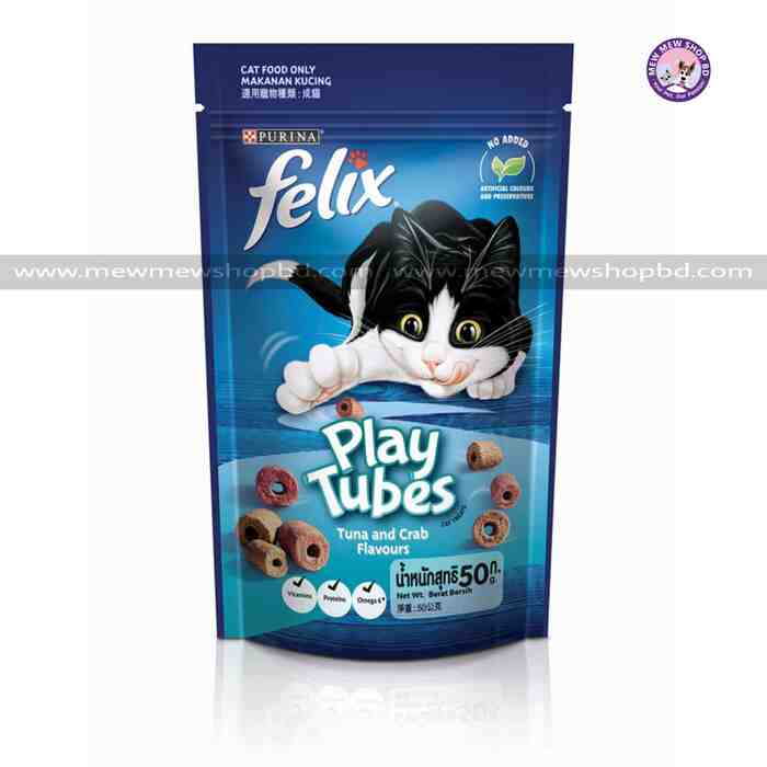 Felix Play Tubes Tuna & Crab Flavours Cat Treats