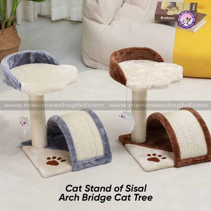 Cat Stand of Sisal Arch Bridge Cat Tree-(1Pcs)