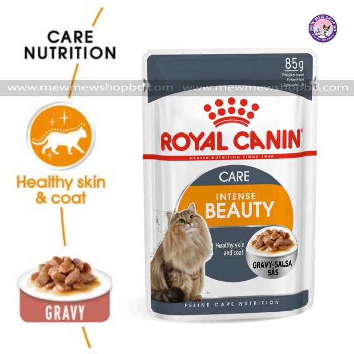 Royal Canin Intense Beauty Wet Food Pouch in Gravy 85g