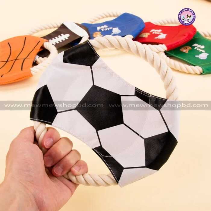 Durable Dog Outdoor Training Flying Saucer/ Frisbee Toy with Chewing Cotton Rope
