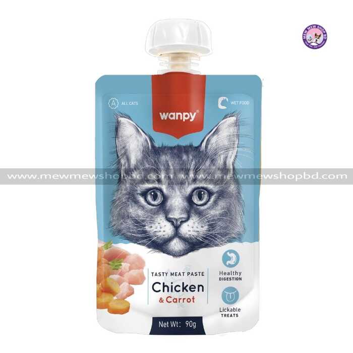 Wanpy Fresh Chicken & Carrot Cat Meat Paste 90 gr