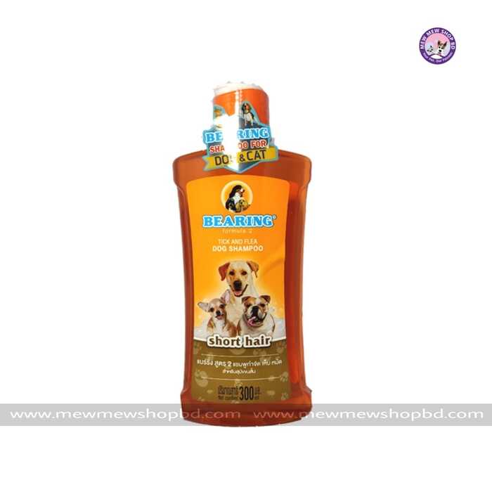 BEARING Short Hair Tick and Flea Shampoo for Cats & Dogs 300ml