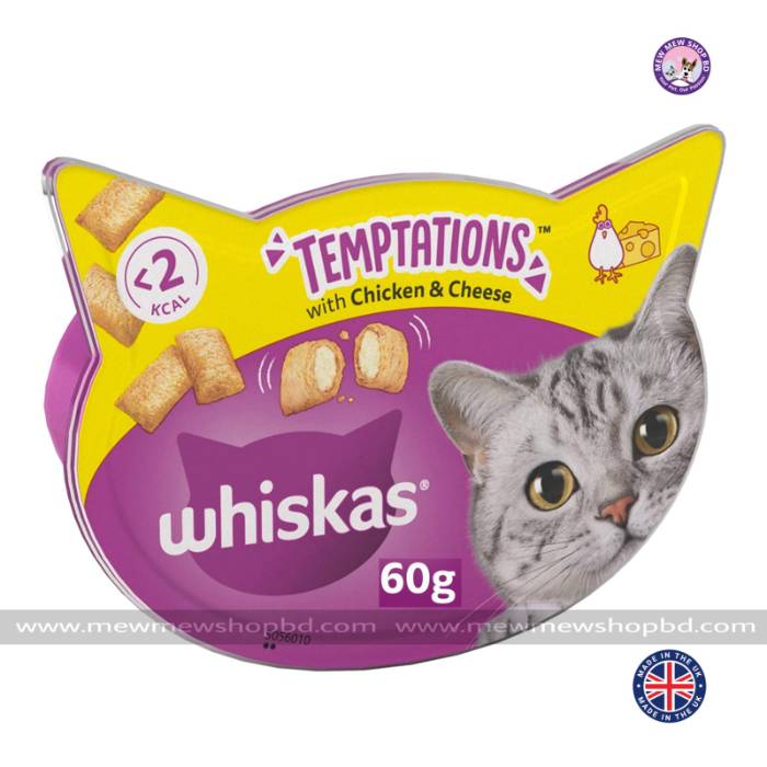 Whiskas Temptations Chicken & Cheese 60g (UK)