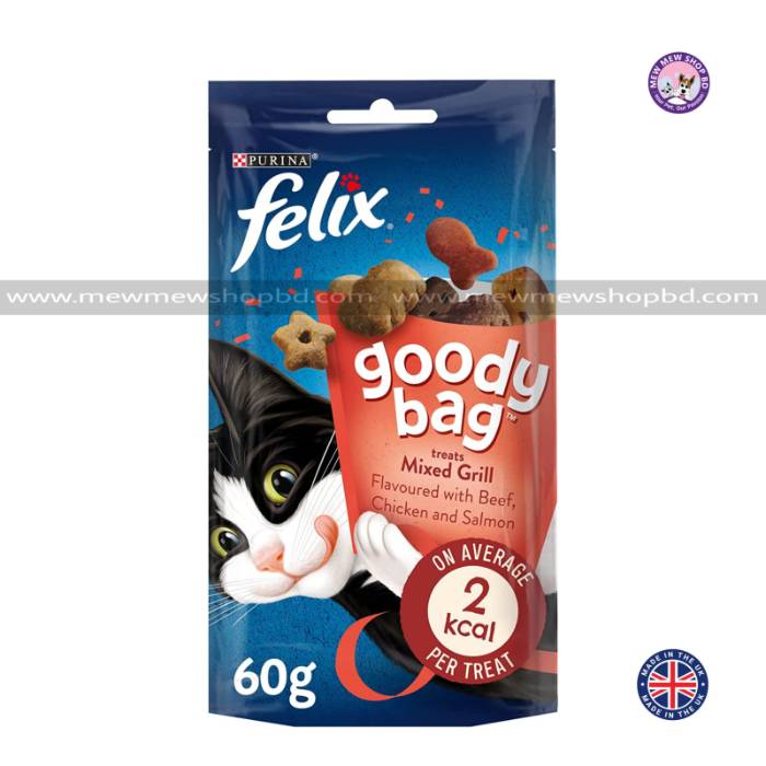 Felix Goody Bag Mixed Grill Cat Treats 60g (UK)