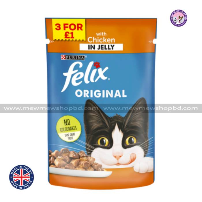 Felix Original Cat Food with Chicken in Jelly 100g (UK)