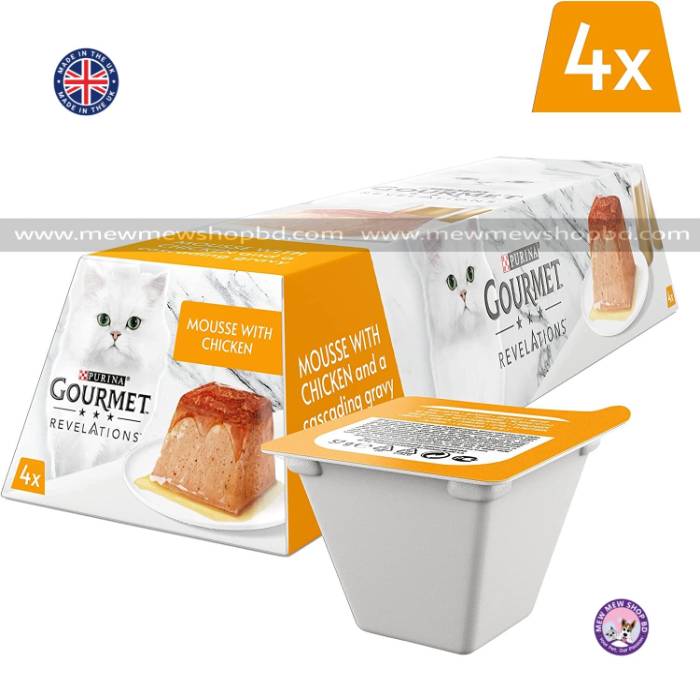 Purina Gourmet Revelations Mousse with Chicken 4x57g (UK)
