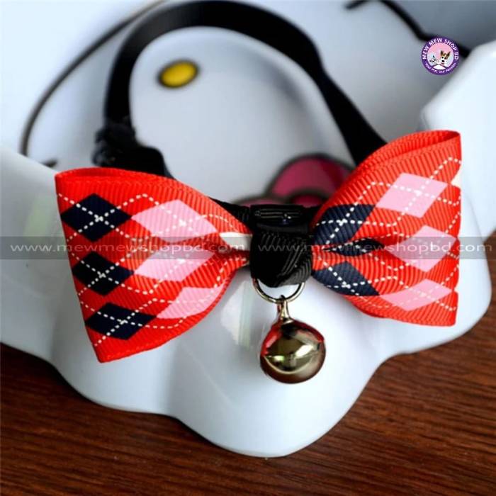 Premium Pet Bow Tie || Diamond Red