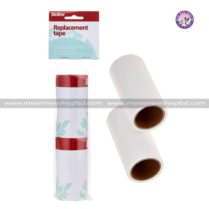 Bioline Pet Hair/ Fur Remover Sticky Roller Replacement Tape(2pcs set)