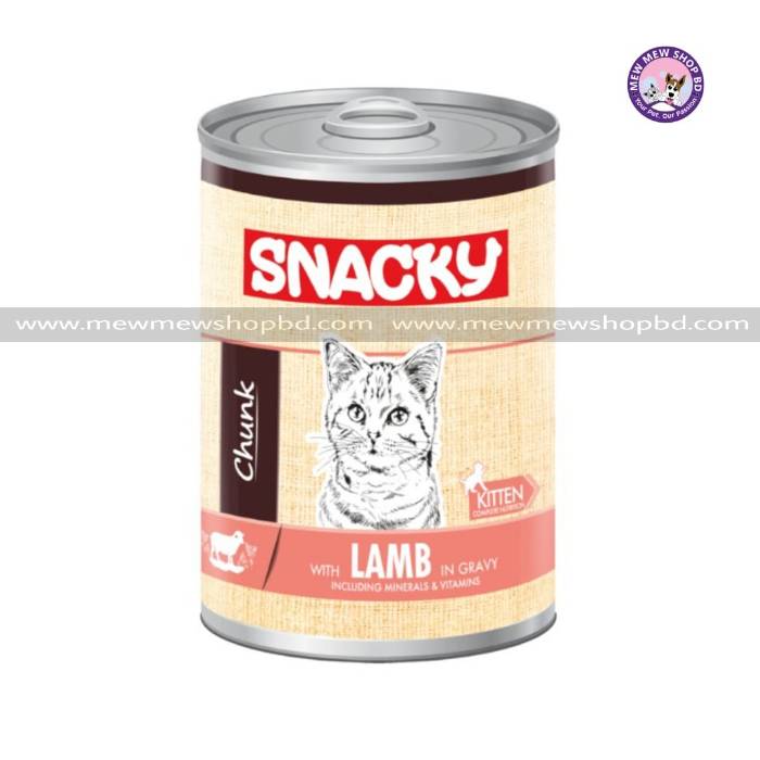 Snacky Kitten Canned Food Lamb In Gravy 400G