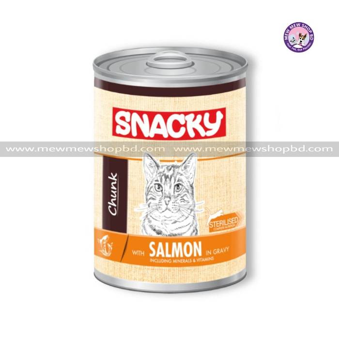Snacky Adult Canned Food Salmon In Gravy 400G
