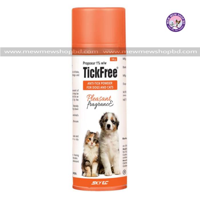 SkyEc Tick & Flea TickFree Powder for Cats and Dogs 100gm