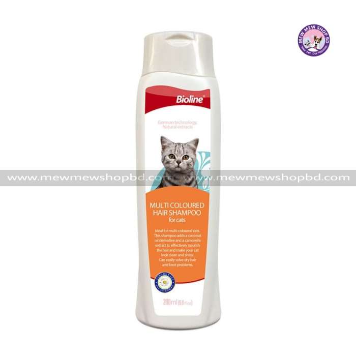 Bioline Multi Coloured Hair Cat Shampoo 200ml