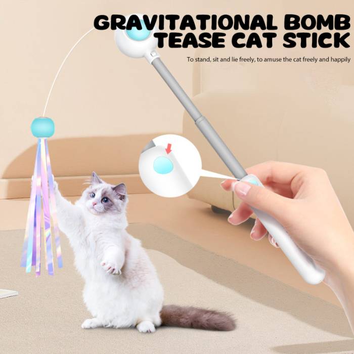 Colorful Automatic & Electronic Cat Teaser Toy with Laser for Indoor Cats