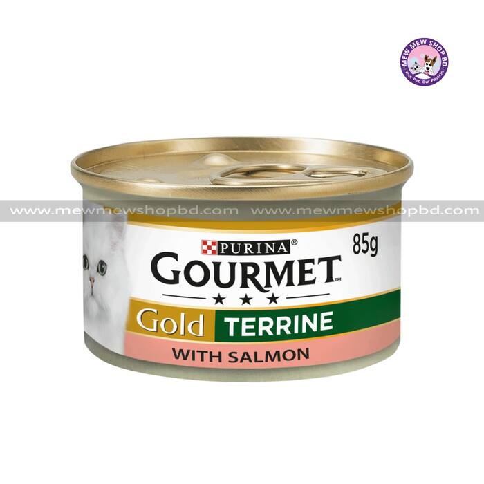 Purina Gourmet Gold Terrine Wet Cat Canned Food with Salmon 85g UK
