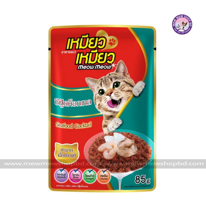 Meow Meow Cat Pouch Seafood Cocktail 85g
