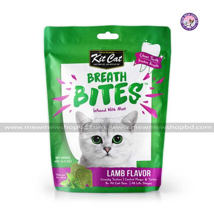 Kit Cat Treats Breath Bites Lamb Flavor with Mint 60g