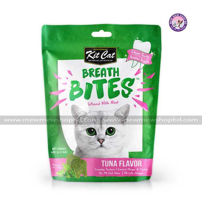 Kit Cat Treats Breath Bites Tuna Flavor with Mint 60g