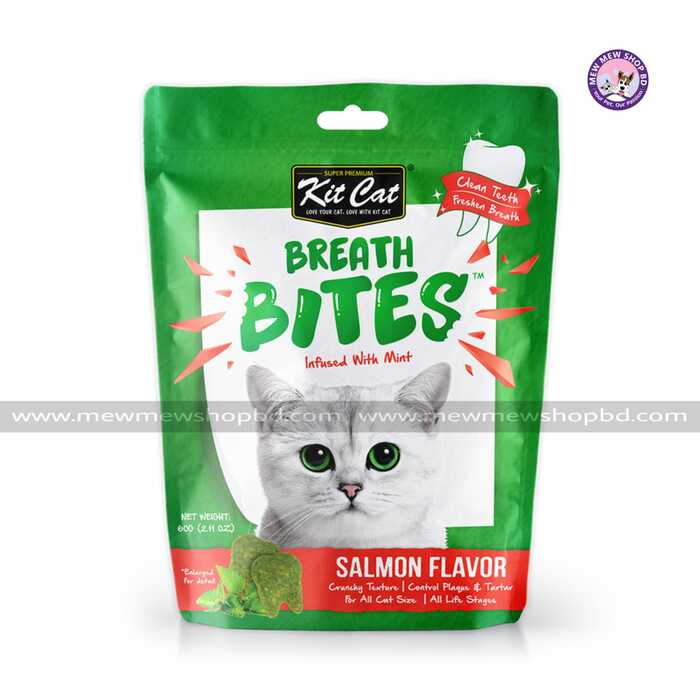 Kit Cat Treats Breath Bites Salmon Flavor with Mint 60g