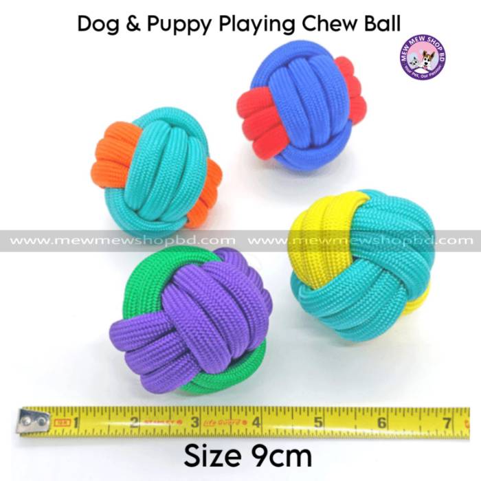 9cm Durable Dog & Puppy Chew Ball for Playing