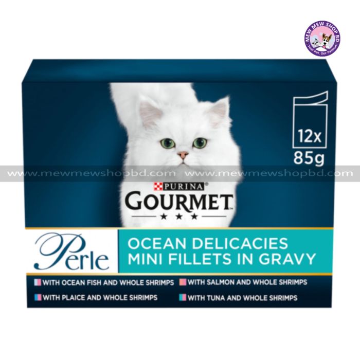 Purina Gourmet Cat Food Perle Ocean Delicacies in Gravy 12x85g