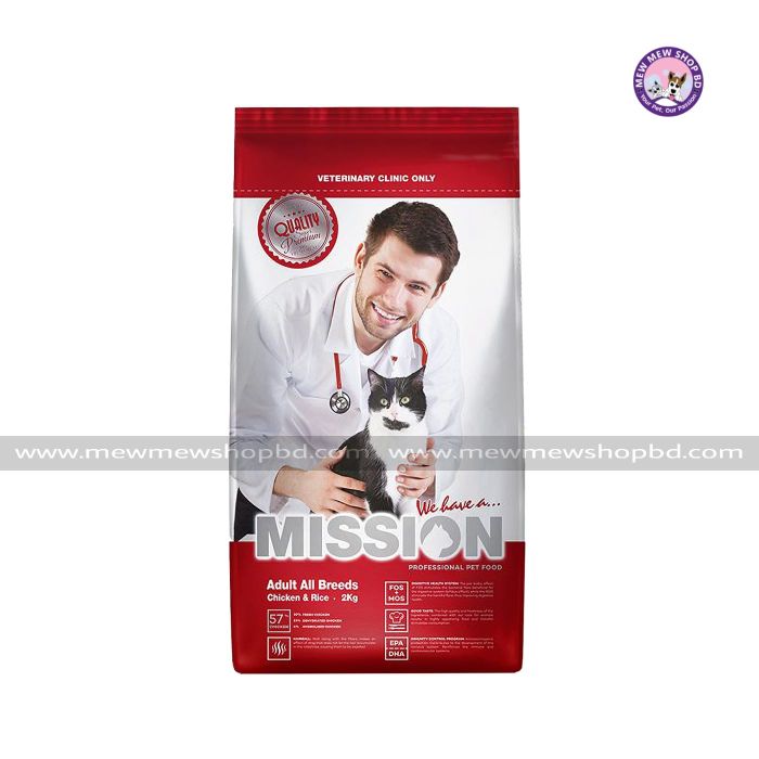 Mission Professional Cat Food Chicken & Rice for Adult All Breeds 2kg