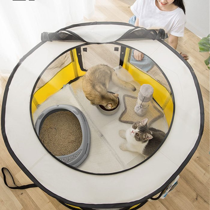 Round Shape Portable Pet Tent Folding Outdoor/Indoor Dog Cat House
