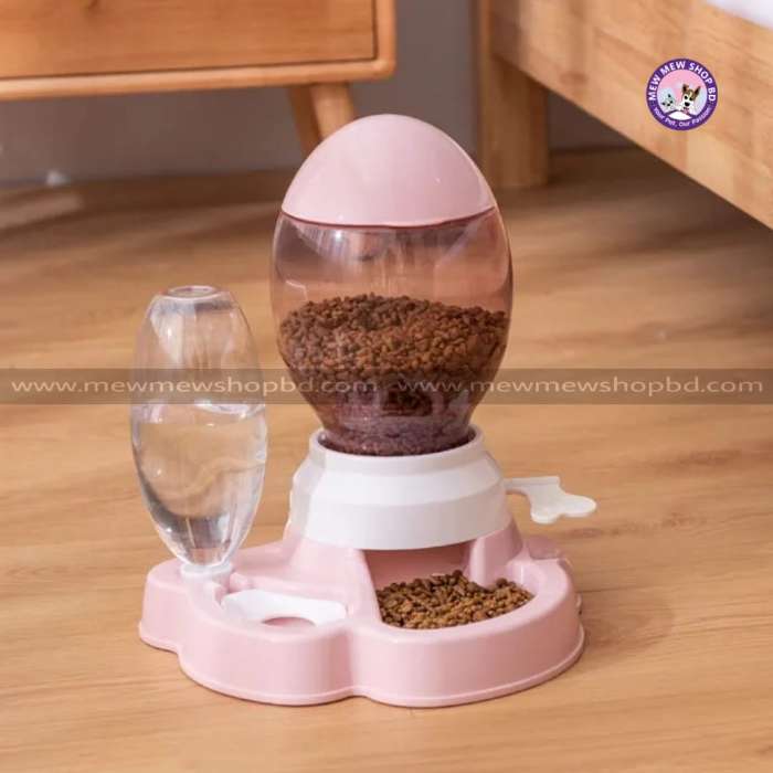 Automatic Food & Water Dispenser Bowl with Paddle Lock for Pet Cat & Puppy