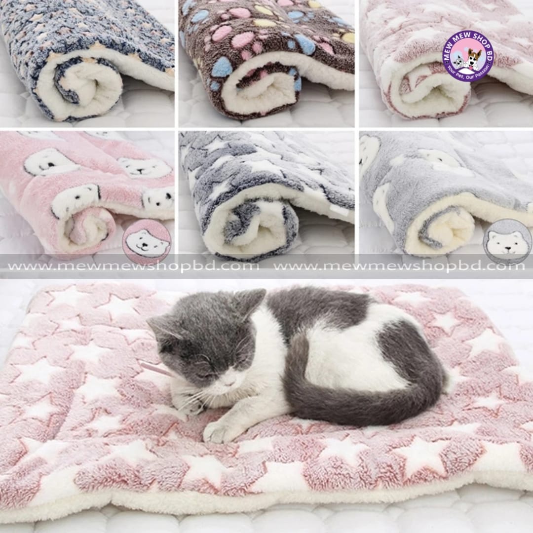 Pet Cat & Puppy Comfortable Plush Blanket Winter Bed For Pet