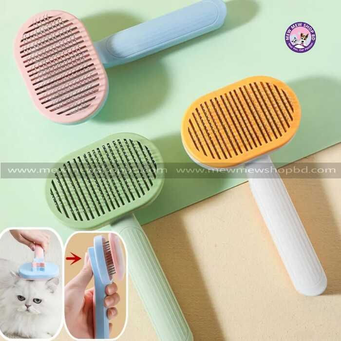 Rectangle Cathead Self Cleaning Grooming Brush for Pet cat & Puppy