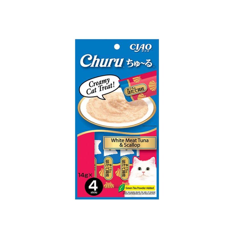 Ciao Churu Cat Treats with White Meat Tuna and Scallop (14gx4)