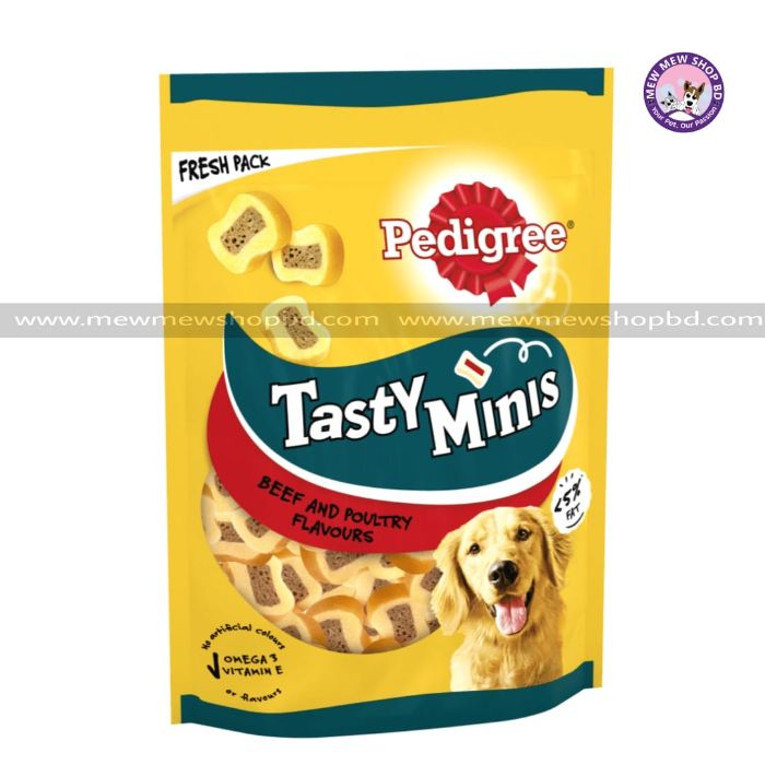 Pedigree Tasty Minis Beef & Poultry Flavours 155g