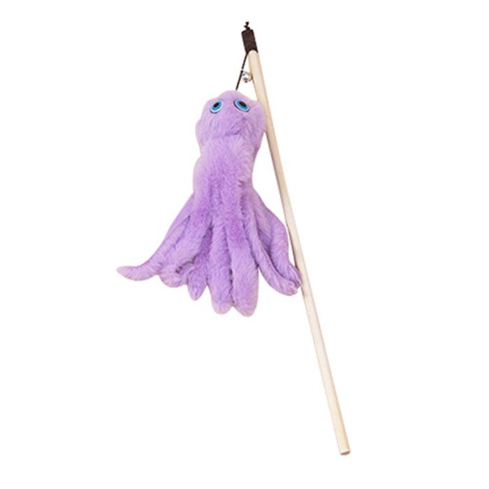 High Quality Attractive Octopus Wooden Teaser Toy for Pet Cat