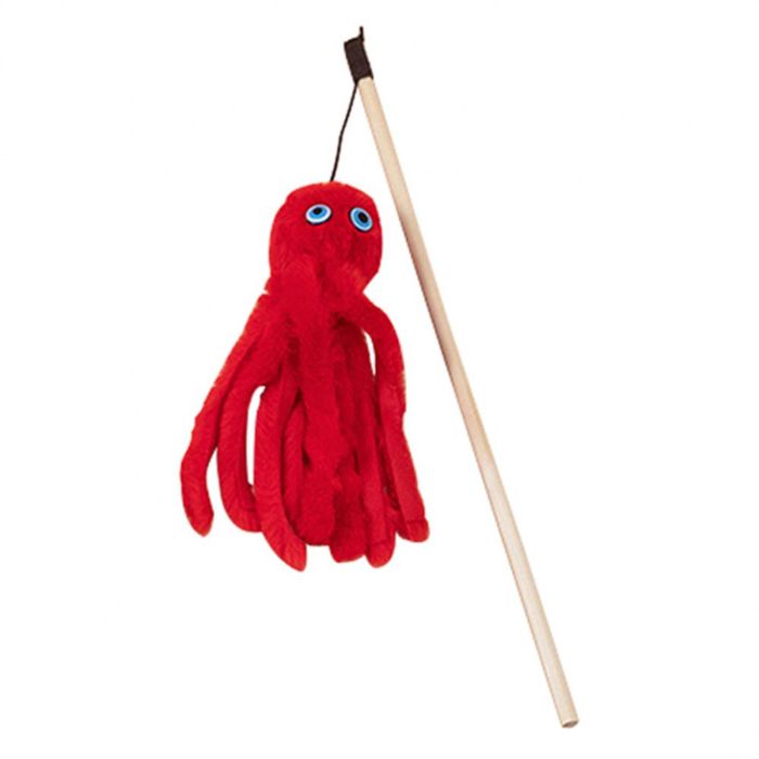 High Quality Attractive Octopus Wooden Teaser Toy for Pet Cat
