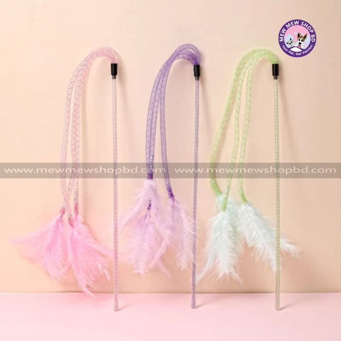 Fairy Cat Stick Long Rod Tangled Feather Bell Cat Teaser Toy