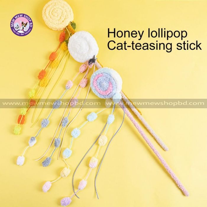 Wooden Stick Honey Lolipop Cat Teaser Toy