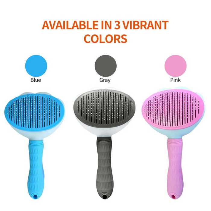 Bioline Sunflower Grooming Brush for Pet Cat & Puppy with Push Button