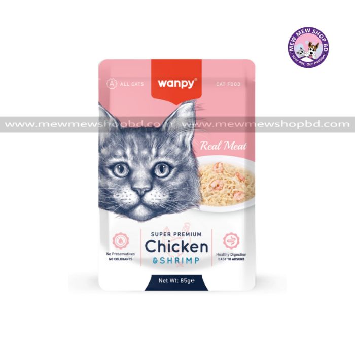 Wanpy Super Premium Chicken and Shrimp For Cats 85g