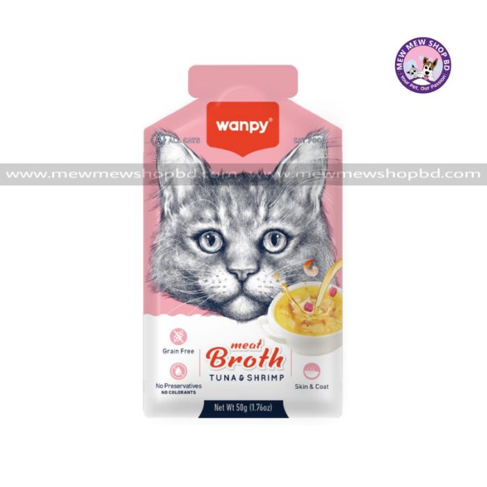 Wanpy Meat Broth Tuna and Shrimp for Cats 50g