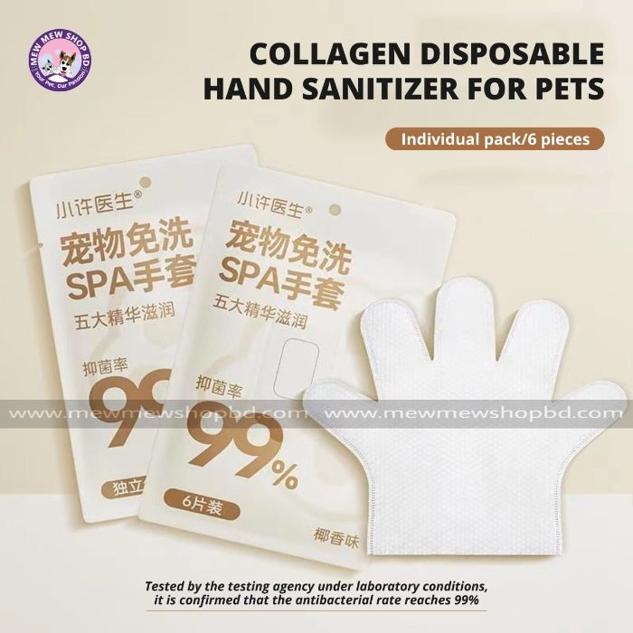 6pcs Pet Grooming Gloves Wipes for Pets