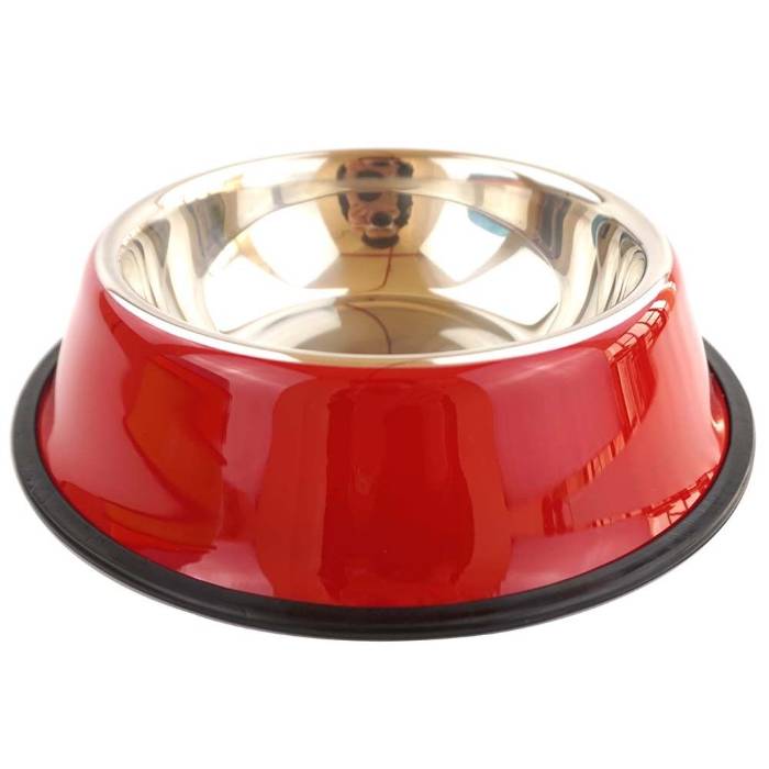 Colorful Stainless Steel Pet Cat & Dog Food Bowl