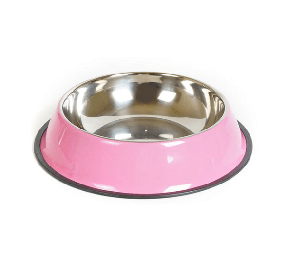 Colorful Stainless Steel Pet Cat & Dog Food Bowl