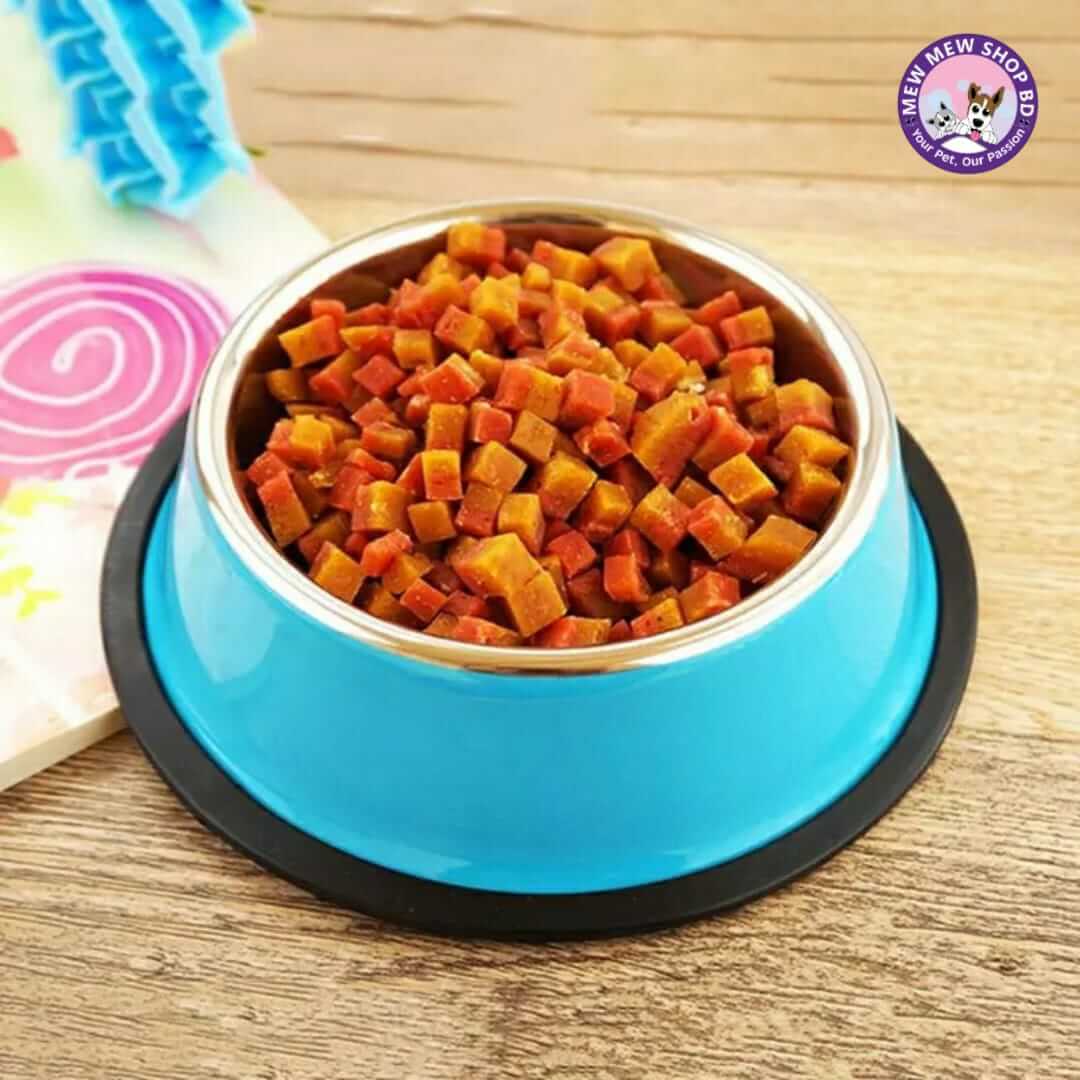 Colorful Stainless Steel Pet Cat & Dog Food Bowl