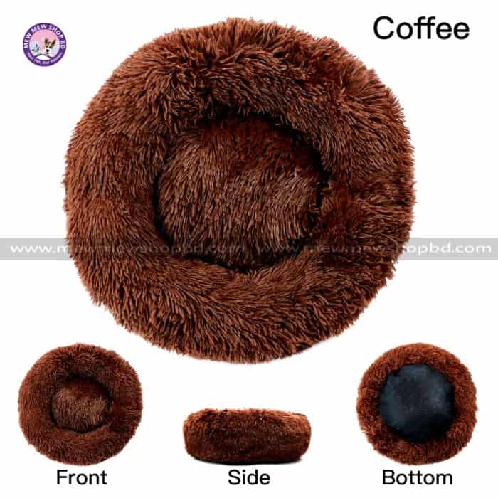 Round Plush Pet Bed House Super Premium Soft and Warm For Pets
