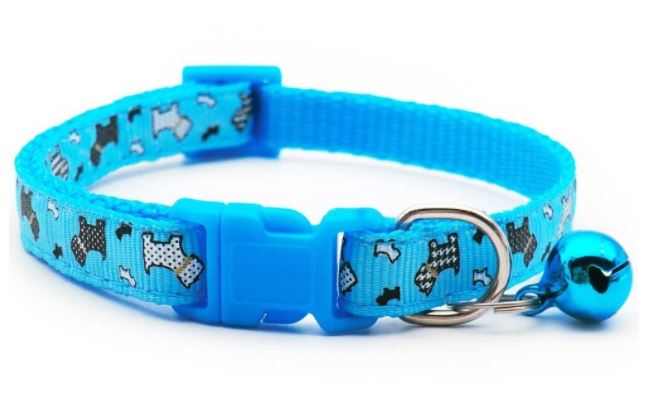 Pet Print Cat Collar Adjustable With Bell Buckle Neck Strap