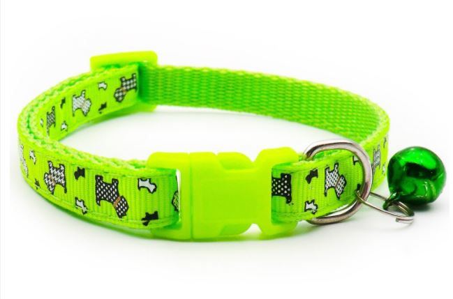Pet Print Cat Collar Adjustable With Bell Buckle Neck Strap