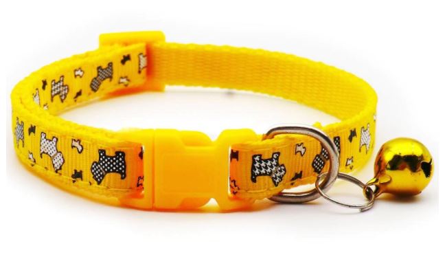 Pet Print Cat Collar Adjustable With Bell Buckle Neck Strap