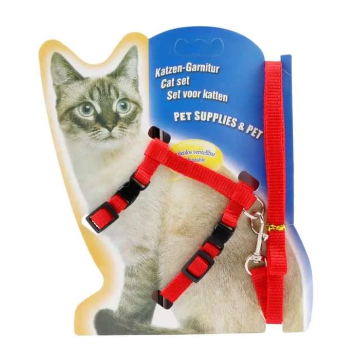 Cat Plain Harness with Leash and Adjustable