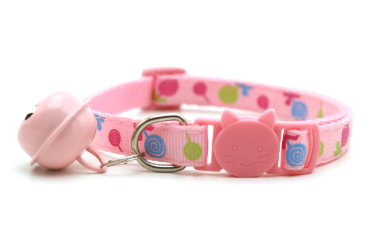 Cat Necklace Collar || Adjustable Breakaway Cat Collar With Bell Rainbow Cat Collar